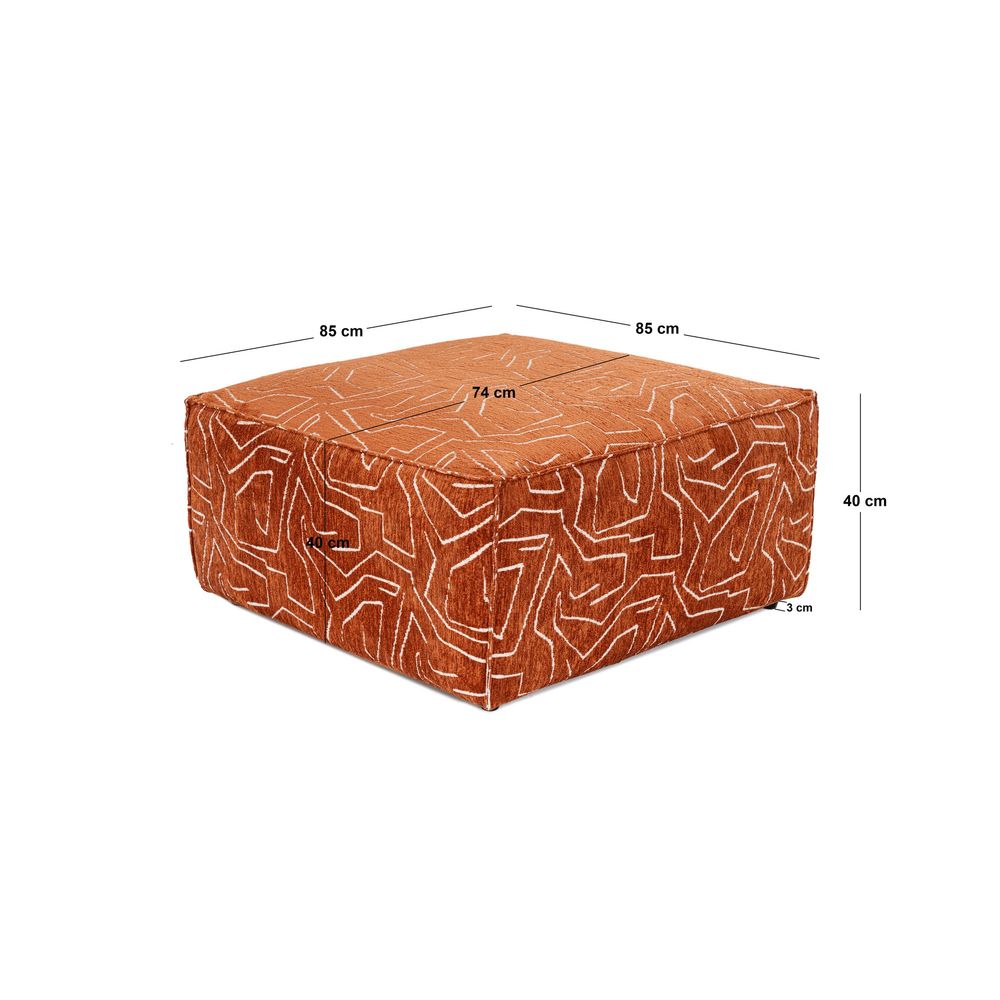 Lora Pouffe - Šarmantna Narandžasta Tabureta slika 11