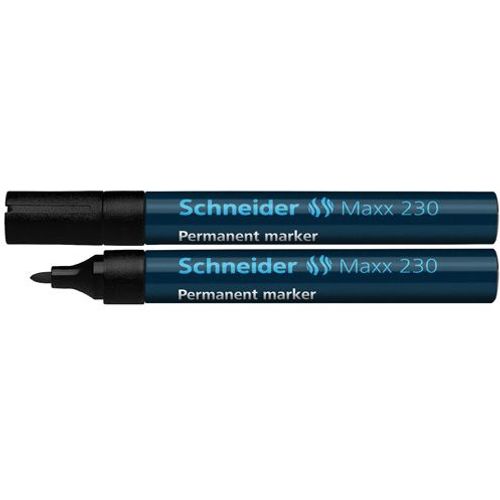 Flomaster Schneider, permanent marker, Maxx 230, 1-3 mm, crni slika 2