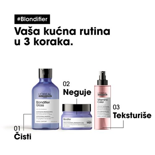 Loreal Professionnel Paris Blondifier Negujuća maska za posvetljenu i blond kosu 250ml slika 7