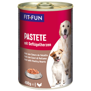 FIT+FUN DOG Pate Adult Srce živine 400 g konzerve multipak 6 komada