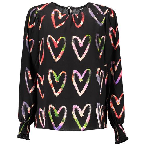 DESIGUAL WOMEN'S LONG SLEEVE T-SHIRT BLACK slika 2