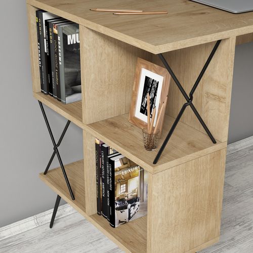 Extra 2 - Oak Oak
Black Study Desk slika 3