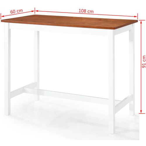 Barski stol od masivnog drva 108x60x91 cm slika 10