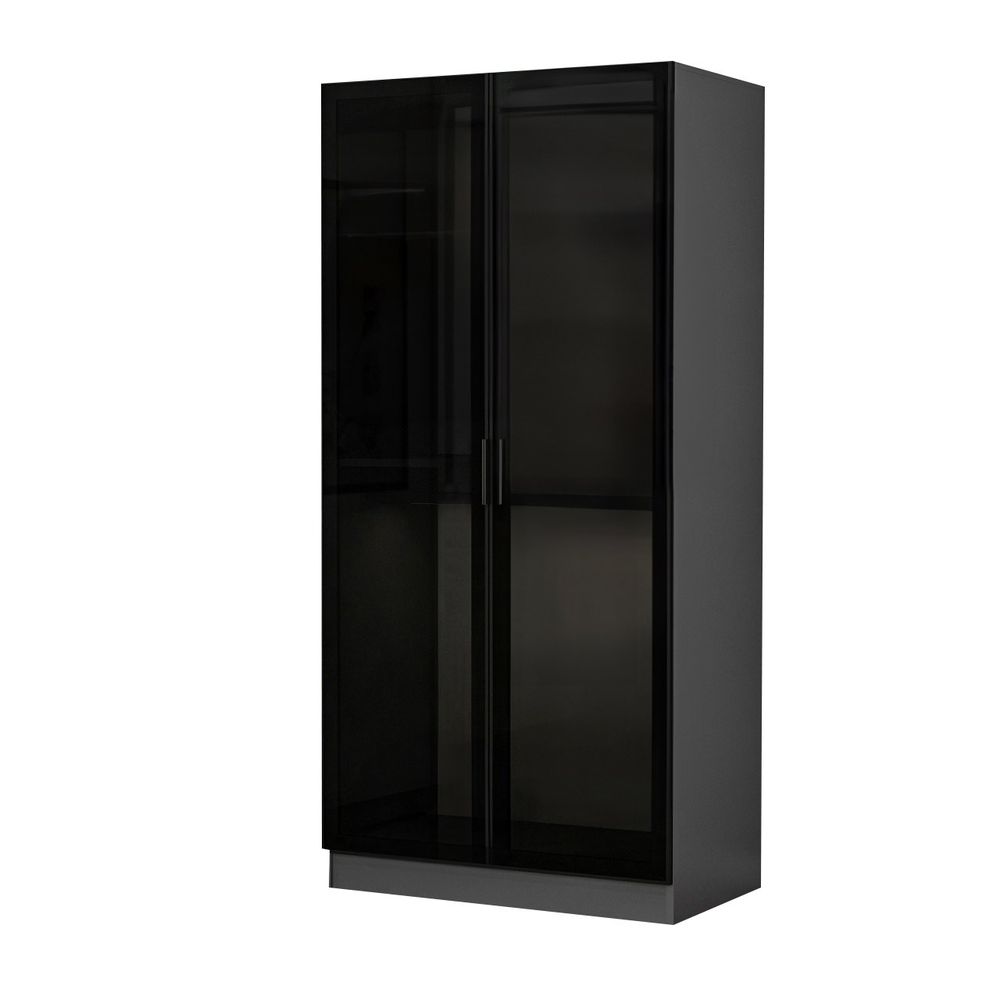 Ormar Kale Glass Anthracite - 210 Black u Antracit Boji slika 6