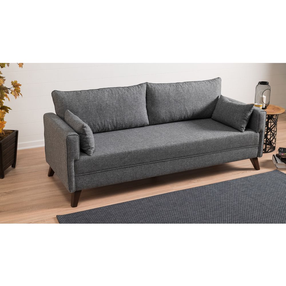 Bella Sofa Bed - Siva Trojka na Razvlačenje slika 3