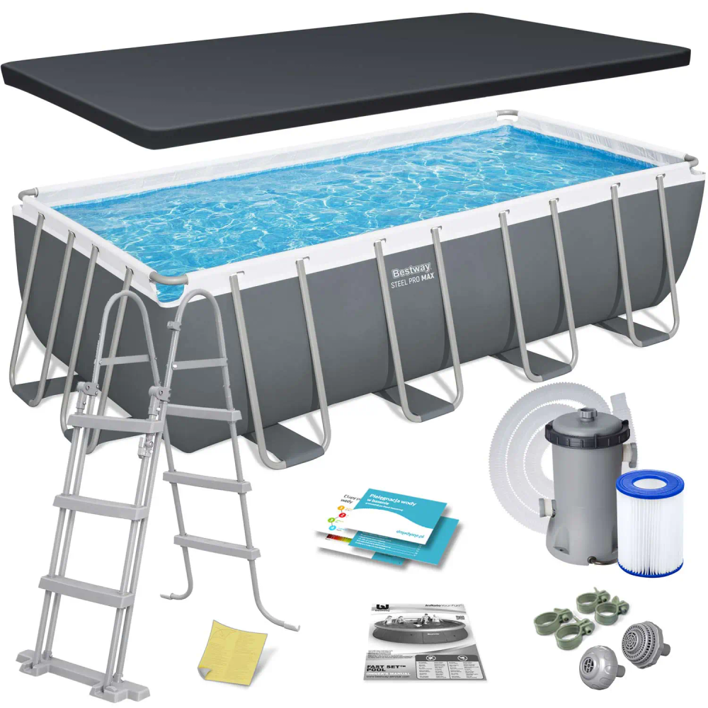 Vrtni bazen s okvirom 488 x 244 x 122 cm 12 u 1 Bestway 56670 slika 1