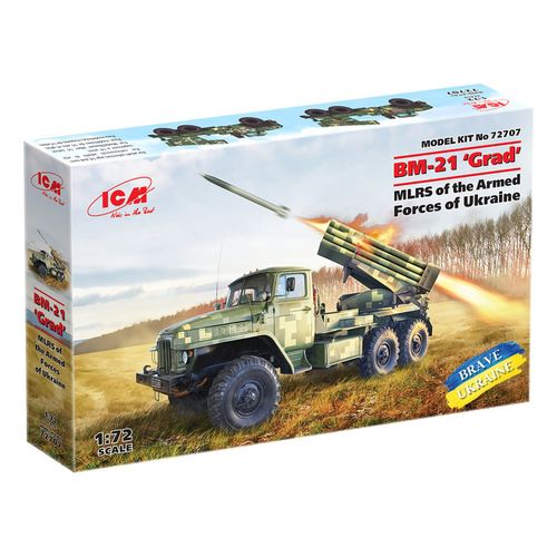 Model Kit Military - BM-21 'Grad' MLRS Of The Armed Forces Of Ukraine 1:72 slika 1