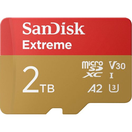 SanDisk 2TB Extreme microSDXC UHS-I with adapter up to 240MB/s, C10, U3, V30, 4K, 5K, A2, Micro SD card slika 2