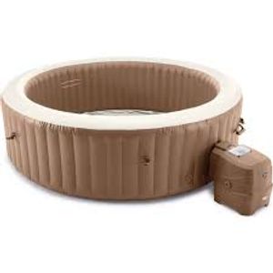 INTEX Masažni bazen 236 X 71CM Sahara Tan Round Bubble Spa za 8 osoba, prekrivač