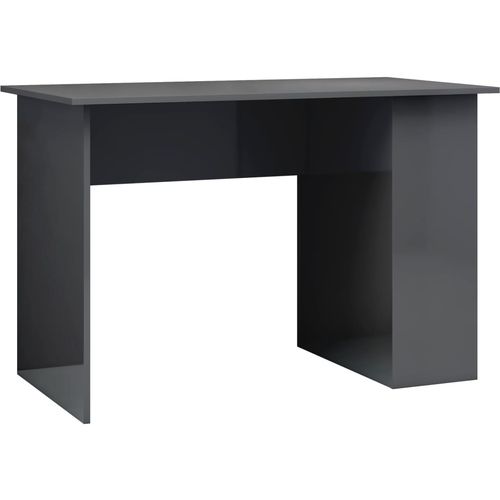 Radni stol visoki sjaj sivi 110 x 60 x 73 cm od iverice slika 38