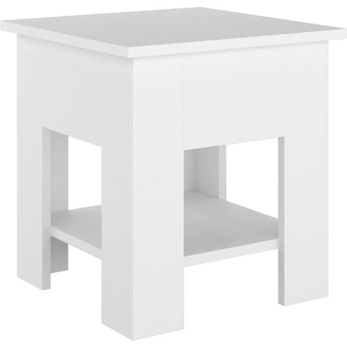 Stolić za kavu bijeli 40 x 40 x 42 cm od konstruiranog drva slika 8