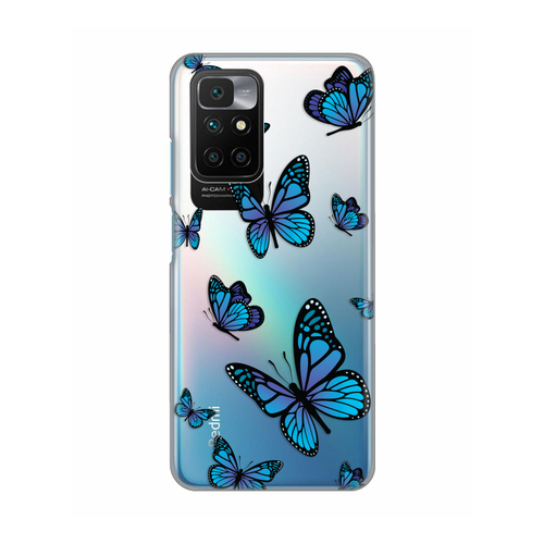 Torbica Silikonska Print Skin za Xiaomi Redmi 10/10 Prime Blue butterfly slika 1