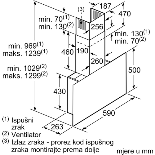 Bosch zidna napa DWF67KM60 slika 8