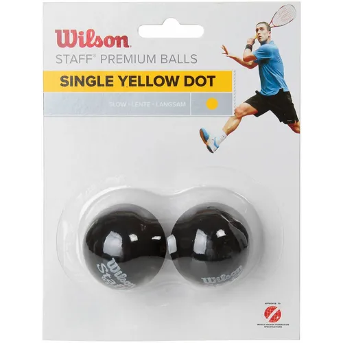 Wilson staff squash yellow dot 2 pack ball wrt617800 slika 2
