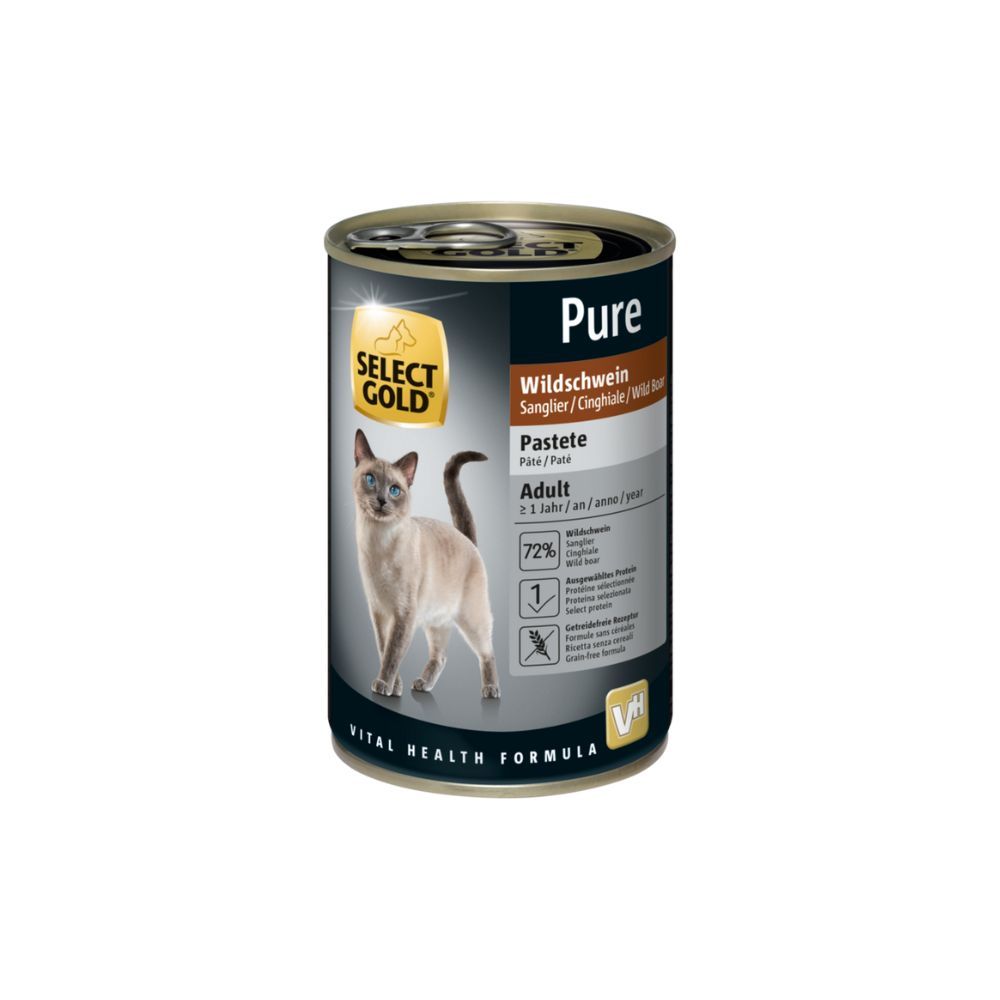 Select Gold Cat Adult pašteta s veprovinom 400 g slika 1