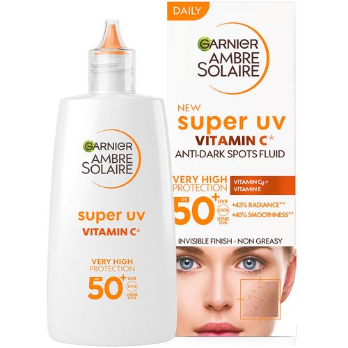 Garnier Ambre Solaire dnevni fluid protiv tamnih mrlja s vitaminom C SPF 50+ slika 1