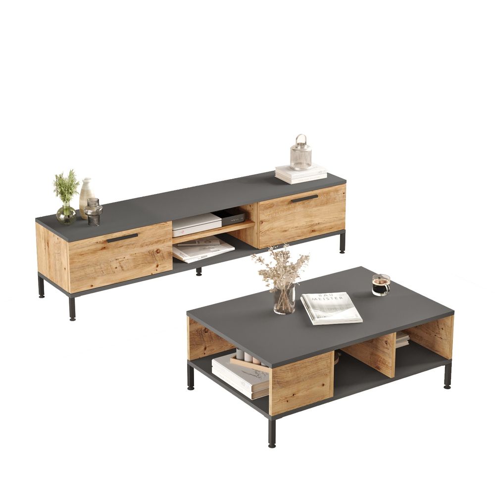Rl5-Aa Atlantic Pine Anthracite Set Namještaja za Dnevnu Sobu slika 7