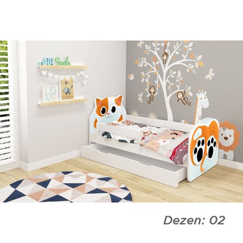 Dečiji krevet ACMA VII ANIMALS 160x80 F + dušek 7 cm2 slika 1