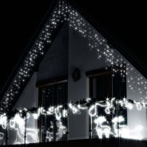 Springos zavjesa s kapljicama, 300 LED, 12m, hladno bijela