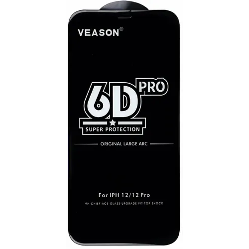 Kaljeno staklo 6D Pro Veason Glass - za Iphone 12 / 12 Pro crno slika 2