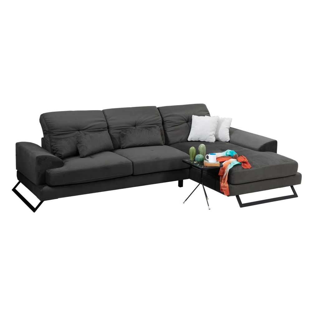 Ugaona Sofa Frido Corner Right (L3+Chl) u Antracit Boji slika 10