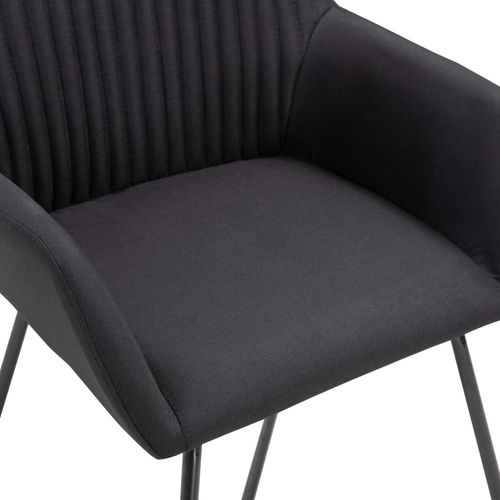 Blagovaonske stolice od tkanine 4 kom crne slika 7