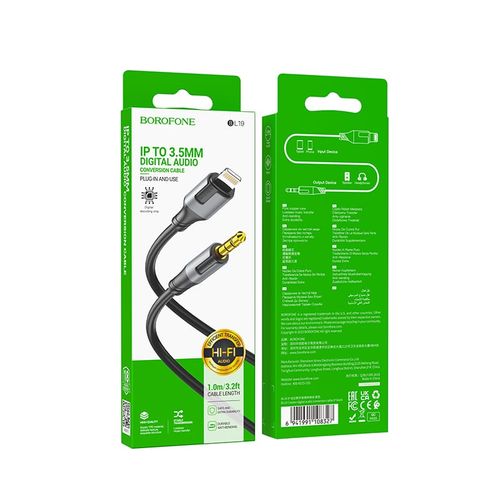 BOROFONE KABEL BL19 CREATOR – JACK 3,5MM TO LIGHTNING – 1 METAR CRNI slika 5