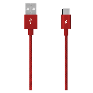 Kabel - USB-C to USB (1,20m) - Red - Alumi Cable