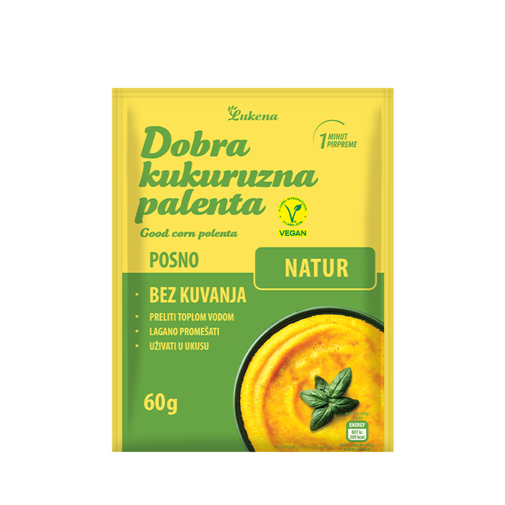 Lukena Dobra kukuruzna palenta Natur 60g slika 1
