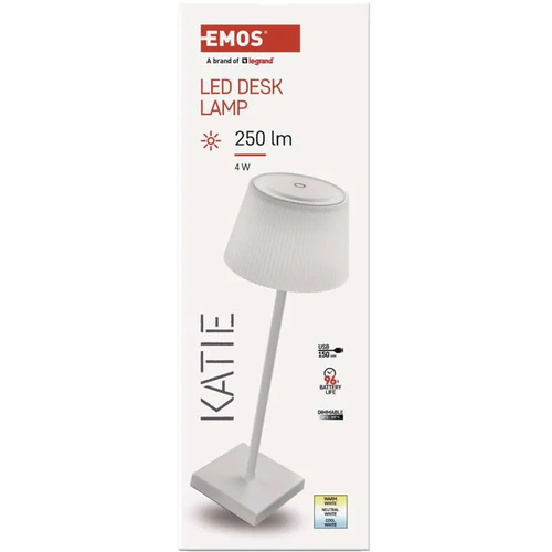 Stona lampa LED Katie bela Emos Z7630W slika 2