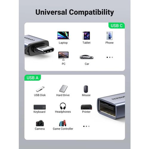 UGREEN USB-C na USB-A 3.0 OTG adapter s kabelom slika 4