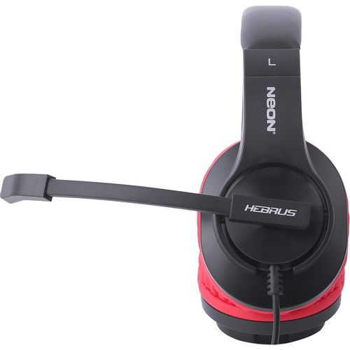 Slušalice + mikrofon NEON HEBRUS, crno - crvene, 3,5mm slika 9