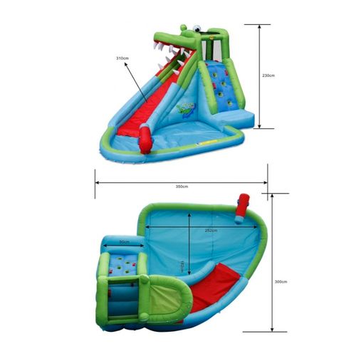 Happy Hop veliki vodeni tobogan Krokodil s bazenom slika 10