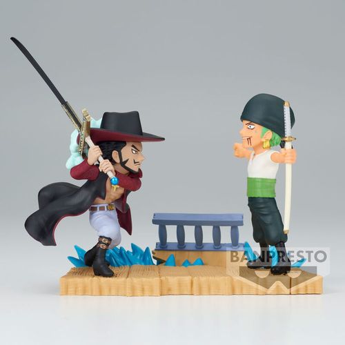 One Piece Log Stories Figura: Roronoa Zoro protiv Dracule Mihawka - 7 cm slika 2