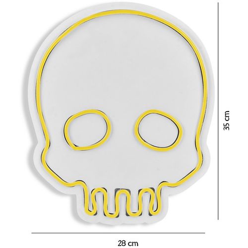 Wallity Ukrasna plastična LED rasvjeta, Skull - Yellow slika 18