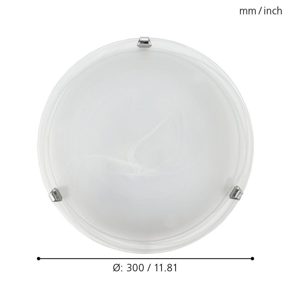 Eglo Salome Plafonjera 1 DM300 Alabaster/Krom slika 5