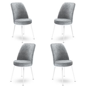 Dexa - Grey, White Grey
White Chair Set (4 Pieces)
