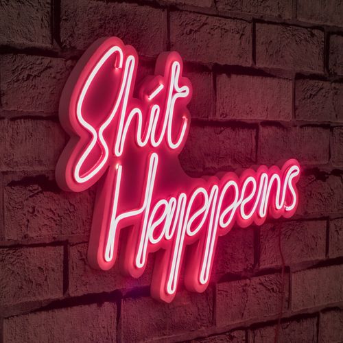 Shit Happens - Pink Pink Decorative Plastic Led Lighting slika 1