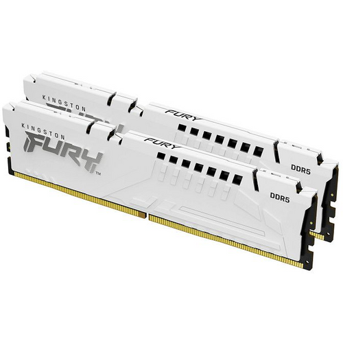 Memorija Kingston FURY Beast White XMP 32GB (2x16GB) 6000MT/s DDR5 CL40 DIMM, KF560C40BWK2-32 slika 1