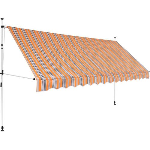 Tenda na ručno uvlačenje 400 cm žuto-plava prugasta slika 7