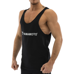 Man Tank Top Wide Shoulder -  XL,  Black