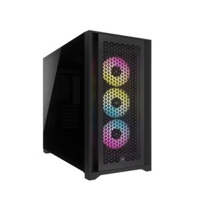 CORSAIR iCUE 5000D RGB AIRFLOW Tempered Glass, Mid-Tower Case, Black