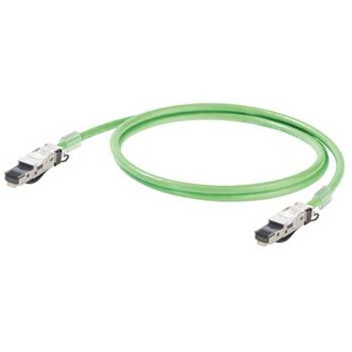 Weidmüller 1173030005 RJ45 mrežni kabeli, patch kabeli cat 5, cat 5e SF/UTP 0.50 m zelena vatrostalan, sa zaštitom za nosić 1 St. slika 2