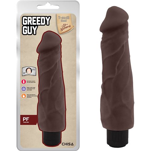 Mekani Realisticni Vibrator 24cm Greedy Guy Brown slika 1