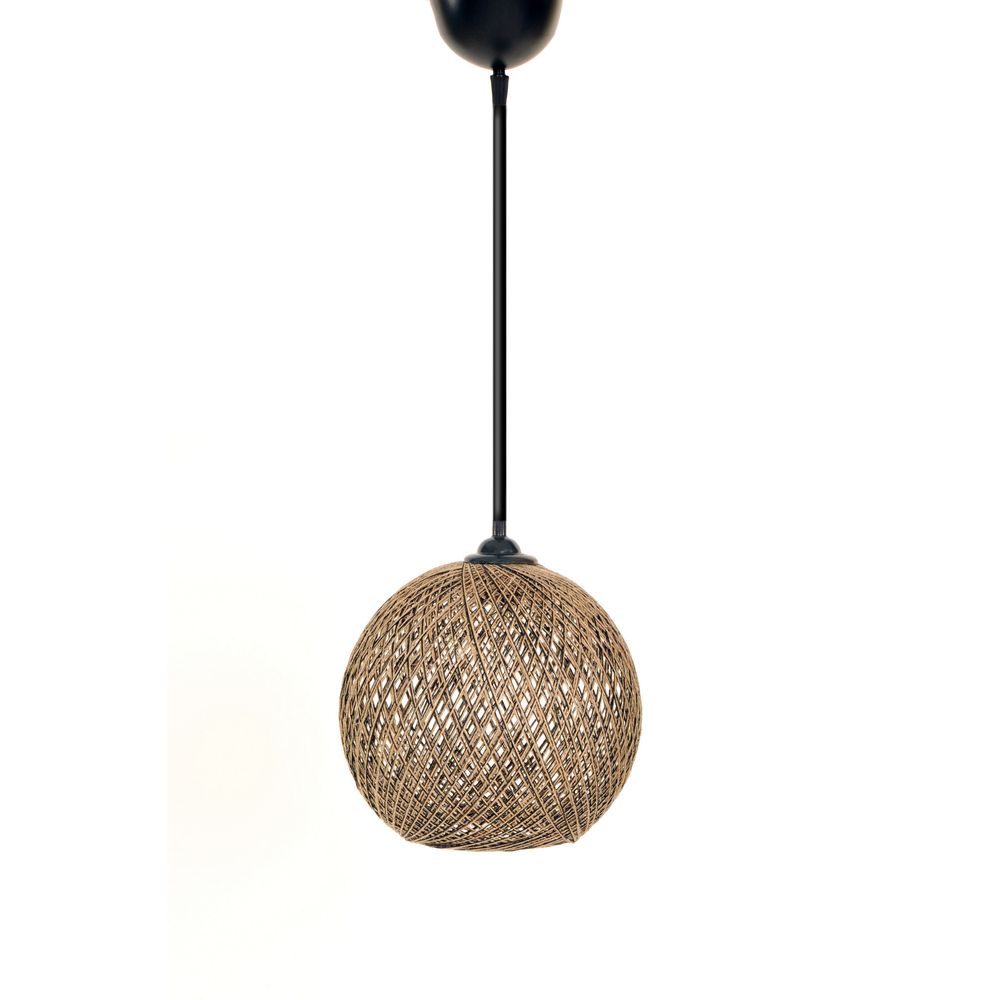 Ručno rađeni luster od jute - Jsi Black Brown, 190 slika 3