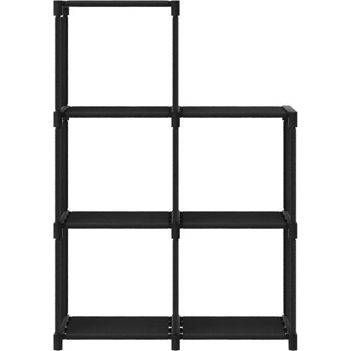 Police za izlaganje s 5 kocki od tkanine 103x30x72,5 cm crne slika 14