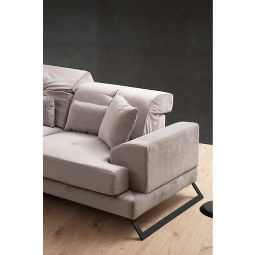 Atelier Del Sofa Kutna garnitura, Svijetlo siva, Frido Right (L3+Chl) slika 3