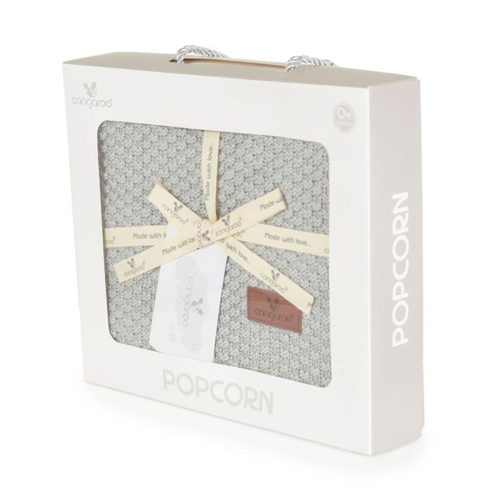 Cangaroo Dekica za bebe Popcorn 80x100 cm, Siva slika 4