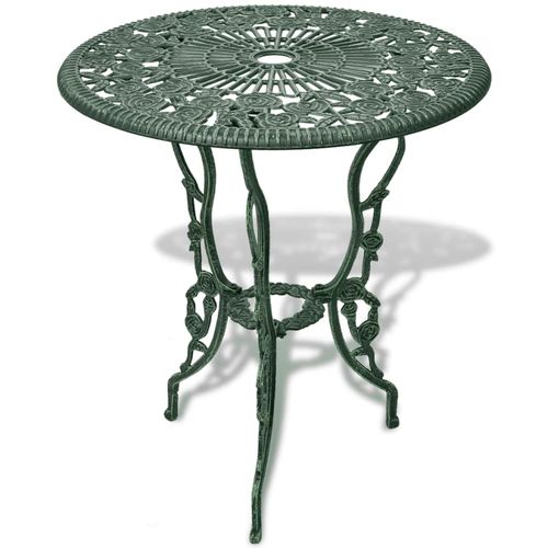 3-dijelni bistro set od lijevanog aluminija zeleni slika 45