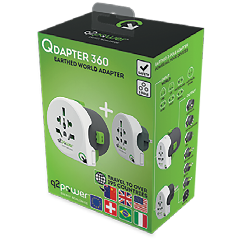 q2power Adapter, strujni, set, univerzalni + EU - QDAPTER 360 slika 2